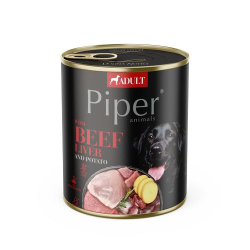 PIPER ADULT 800g konzerv felnőtt kutyáknak marhamájjal és burgonyával