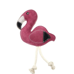 COBBYS PET Flamingó 20x20cm-es kutyajáték természetes bőrből