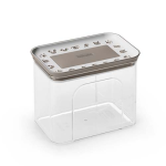 STEFANPLAST Snack Box téglalap alakú légmentesen záródó tégely 2,2l fehér/világos galambszürke